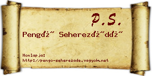 Pengő Seherezádé névjegykártya
